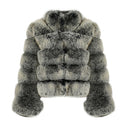 BUBBLE COLAR COAT SMOKE