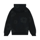 DENIM TEARS THE COTTON WREATH HOODIE BLACK MONOCHROME