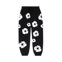 PANTALON DE SURVÊTEMENT NOIR EN JEAN DÉCHIRE LE COTON WREATH