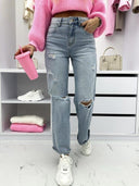 Jeansy Mom Fit – Jasnoniebieskie