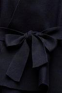 BELTED BLAZER WITH SHOULDER PADS