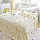 Snuffly® Coral Butterfly Charm Fleece Flannel Blanket