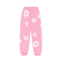 DENIM DÉCHIRE LE PANTALON DE SURVÊTEMENT COURONNE DE COTON ROSE