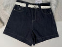 dark denim shorts