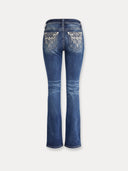 Embroidered Flare Jeans