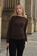 Bluzka Cashmere Soft – Czekoladowa