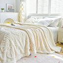 Snuffly® Coral Butterfly Charm Fleece Flannel Blanket