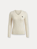 Cable Knit V-Neck Sweater