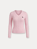 Cable Knit V-Neck Sweater