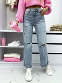 Jeansy Mom Fit – Jasnoniebieskie
