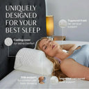 Snuffly® Cooling Ergonomic Memory Foam Contour Pillow, Neck Pain Relief