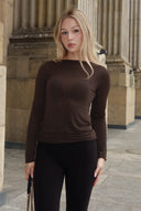 Bluzka Cashmere Soft – Czekoladowa