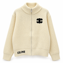 CELI ZIP SWEATER WHITE