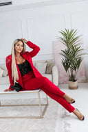 Marynarka Power Chic – Czerwona