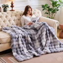 Snuffly® Cozy Faux Rabbit Fleece Throw Blanket