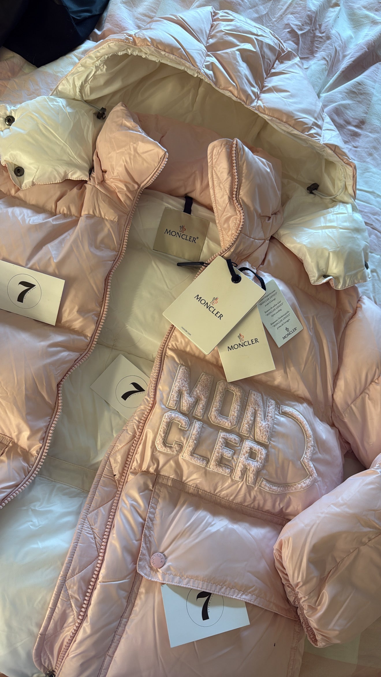 Moncler coat baby pink