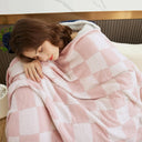 Snuffly® Checkered Flannel Fleece Blanket
