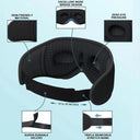 Snuffly® Bluetooth Sleep Mask with Headphones 3D Contoured Design