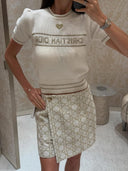 WHITE GOLDEN SKIRT SET