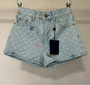 MONOGRAM DENIM SHORTS