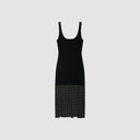SANDRA LONG KNITTED DRESS WITH FRINGES