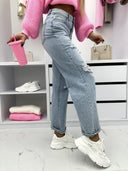 Jeansy Mom Fit – Jasnoniebieskie