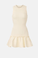 SANDRA SHORT KNIT DRESS BEIGE