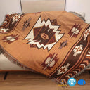 Snuffly® Brown Reversible Woven Throw
Blanket with Tassels
