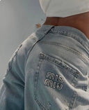 MIUE LIGHT LOGO JEANS