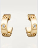 small earrings gold diamonds