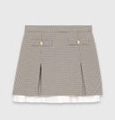 MAJE CHECKERED SKIRT