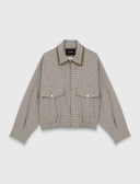 MAJE CHECKERED BOMBER