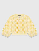 MAJE CROCHET CARDIGAN YELLOW