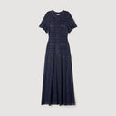 SANDRA JERSEY LONG DRESS NAVY