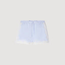 SANDRA LACE DETAIL SHORTS BLUE