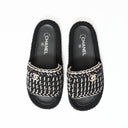 GOLD BLACK SANDALS