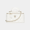 TOP HANDLE VANITY WHITE BAG