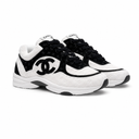 C WHITE & BLACK SNEAKERS