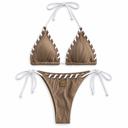 MIUE BROWN WHITE BIKINI