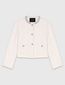 MAJE TWEED PEARL JACKET