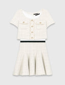 MAJE DRESS WHITE TWEED
